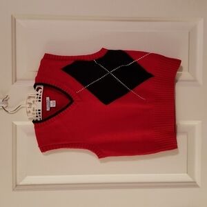 Kitestrings Red Argyle Sweater Vest